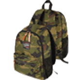 Рюкзак подростковый 40*29*19см Camouflage черный с темно-зеленым