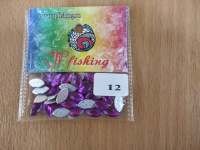 Стразы лепесток 9мм фуксия 12