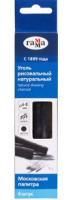Уголь для рисования натуральный Московская палитра 6шт/уп 6-8мм 140мм круглый 100119