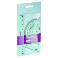 Набор чертежный 4 предмета треуг линейка 15см транпортир