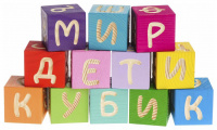 Кубики деревянные 12шт Веселая азбука 