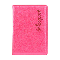 Обложка на паспорт Fusion полиуретан малиновая тиснение 