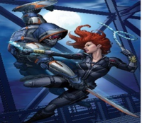 Пазлы 300 деталей Чёрная Вдова 3D Marvel