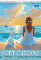 Скетчбук А5 80 л спираль В хорошей компании 100гр/м2 092479