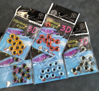 Глазки 3D цветные 10мм, 10шт ассорти