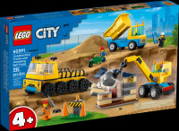 Лего City Great Vehicles Construction Trucks and Wrecking Ball Crane 60391
