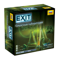 Игра настольная Exit квест Секретная лаборатория 12+ 1-6 игроков 60-120мин