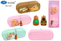 Пенал 2 отд без наполнения 22*8*5см Капибара Мс-7541