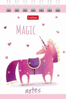 Блокнот А7 40 л Единорожки гребень тонированный блок