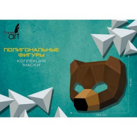 Полигональные фигуры 16.5*15см Маска медведя 250 гр/м2 ИПФ07