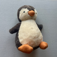 Мягкая игрушка Пингвин серый 30см