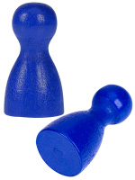 Фишка деревянная 2,5см для настольных игр синяя Р00510