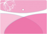 Папка-конверт А4 кнопка пластик Цветок на розовом 2 наружных кармана 58808