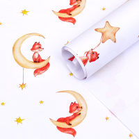 Бумага упаковочная Лисичка на луне 70*100 см 7523256