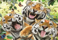 Пазлы 100 деталей Тигры селфи 3D 