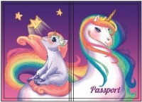 Обложка на паспорт ПВХ slim Единорожек 4048