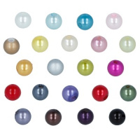 Бусина "Zlatka" пластик PB-3 10 мм 50 шт №24 серебро