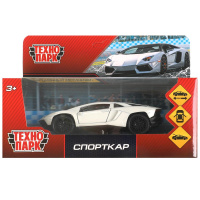 Машина технопарк 12см Спорткар металл двери багаж инерц 379077
