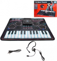 Музыкальный коврик начинающий Диджей DJ-пульт ударные клавиши mp3 наушники с микрофоном в ком 641757