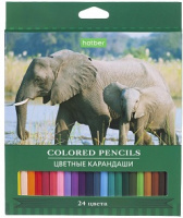 Карандаш 24 цв Hatber Дикая планета 070638