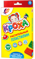 Пластилин 10 цв Кроха 160гр растительный 25с 1556-08