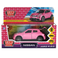 Машина технопарк 12см Nissan Juke-R 2.0 металл розовый двери багаж инерц 313536