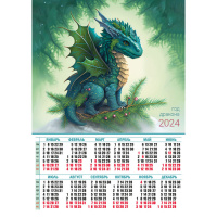 Календарь 2024 листовой А2 Год дракона 8070