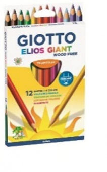 Карандаш 12 цв Giotto Elios Giant утолщенные пластик 221500
