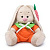Мягкая игрушка Зайка Ми в оранжевом комбинизоне 15см 328643