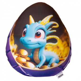 Игрушка антистресс 25см яйцо дракона голубой 330037