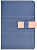 Ежедневник органайзер А6 120 л Аппрет сизо-синий кожзам блок на кольцах