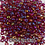 Бисер GAMMA 10/0 50 г 1-й сорт прозрачный радужный D154 вишневый