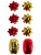 Набор для оформления подарков Золото и красный глянец 6 бантов + 2 ленты 5мм*10м БЛ-0387