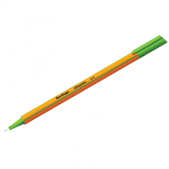 Ручка капиллярная Зелен 0.4мм Berlingo "Rapido"трехгранная