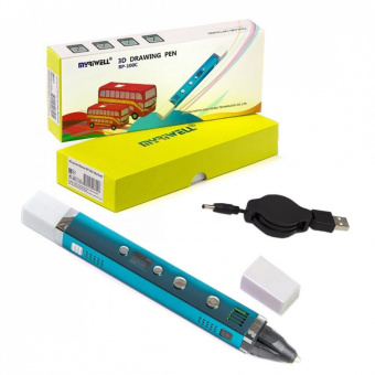 Ручка 3D Myriwell RP100C пластик ABS/PLA  голубая