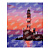 Картина по номерам 40*50 Вечерний маяк на картоне Кпн-252