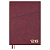 Ежедневник 2026г А5+ 176л Шеврет бордовый кожзам интегральный переплет 70210
