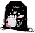 Сумка для сменной обуви 43 х 34 х 1 см Pusheen черный PUJB-UT2-883