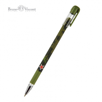 Ручка шарик PrimeWrite Милитари Хаки Синяя 0.5мм 