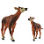 Животные мамы и малыши Корова и теленок 17.5 и 7.5см пластизоль играем вместе в пак 299984