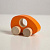 Фигурка деревянная каталка Машинка оранжевая томик