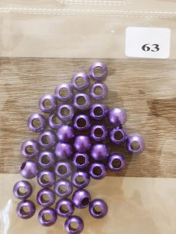 Бусины пластик фиолетовые №63