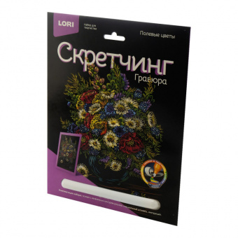 Гравюра скретчинг 18*24см цветы Полевые цветы Гр-718