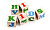 Кубики деревянные 12шт Алфавит английский 