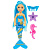 Кукла 17см Русалка голубые волосы с аксессуарами на блистере Тутти 369724