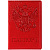 Обложка на паспорт Герб кожзам красная