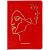 Обложка на паспорт Life line кожзам красная тиснение фольгой