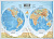 Карта мира Физическая полушария 101*69 КН091