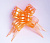 Бант упаковочный бабочка 3 см органза оранжевый 