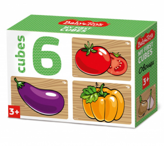 Кубики пластик 6шт Овощи